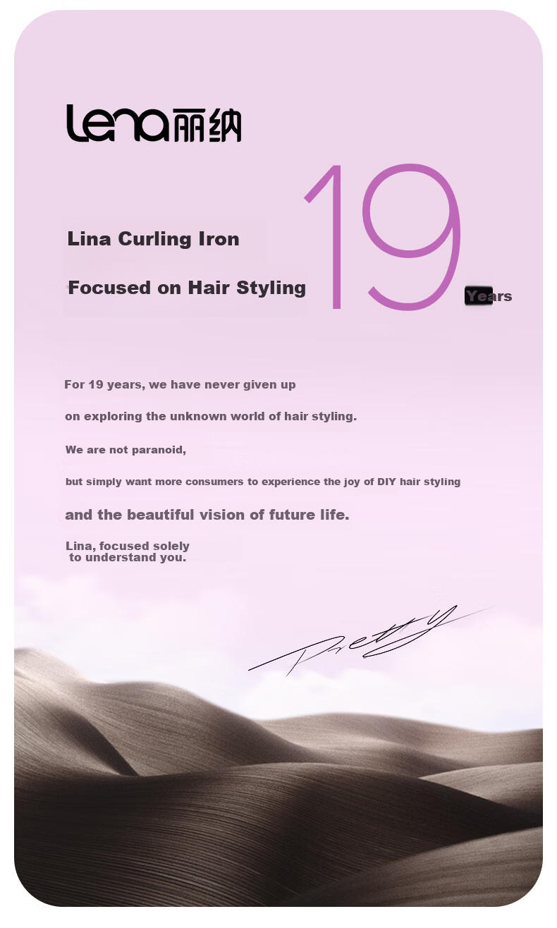 Lena Triple Barrel Deep V Curling Iron 32mm Negative Ion Damage-Free French Egg Roll Curling Wand S18 Corporate Bulk Gift 15