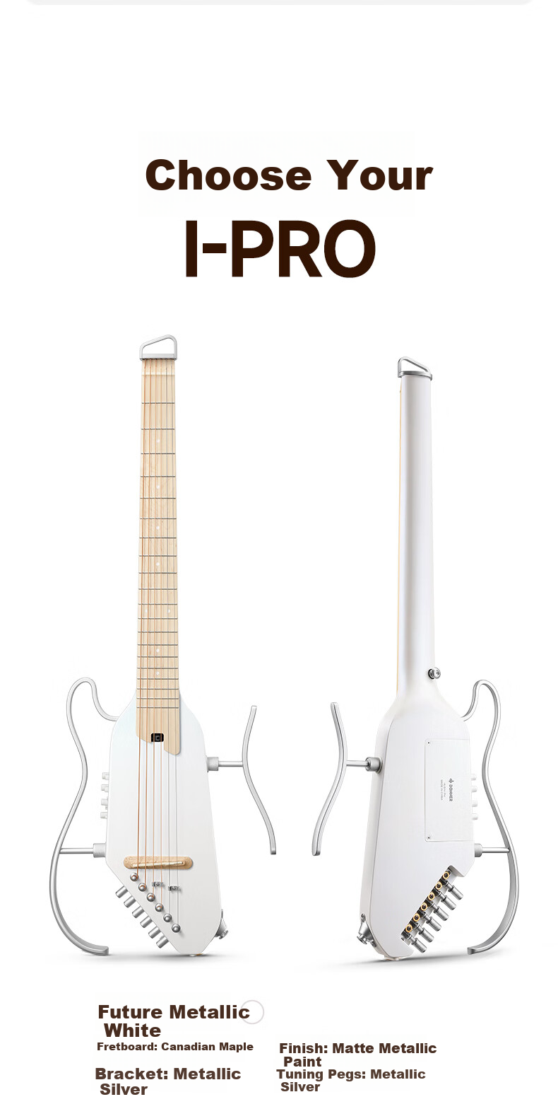 DONNER HUSH-I Pro Silent Acoustic Guitar Pro Portable Smart Folk Guitar Sunset Color 26