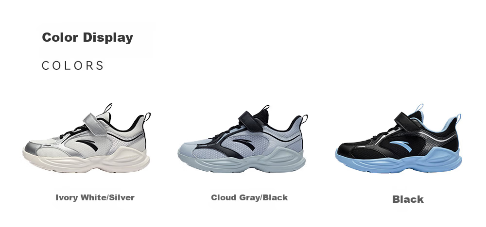 Anta Kids Sports Shoes 2026 Spring Boys Large Kids Lightweight Breathable Mesh Running Shoes A12615556 15