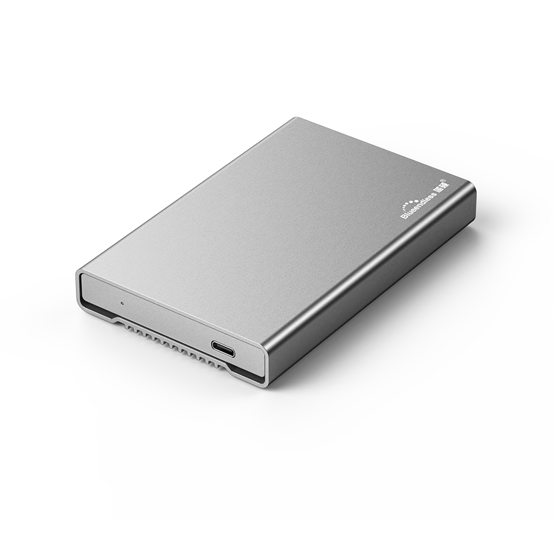 Lanshuo 2.5 Inch Type-C Thick 15MM Mechanical Hard Drive Enclosure Full Aluminum Alloy 2-in-1 Durable Data Cable 2.5 Inch Thick Model (Under 15mm)