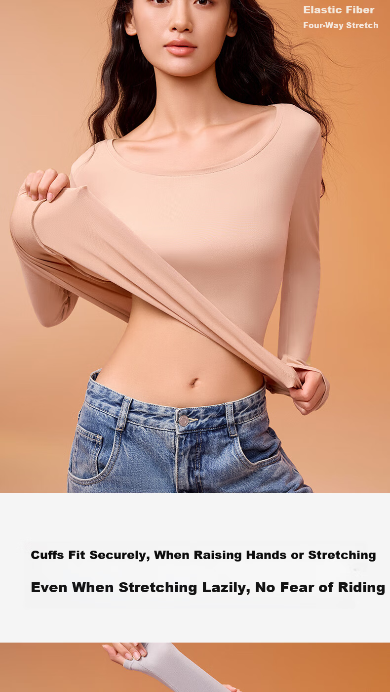 YOUKESHU Women's Thermal Underwear Set Moisturizing Coconut Oil Skin Care Seamless Slim Fit Comfortable Base Layer 12