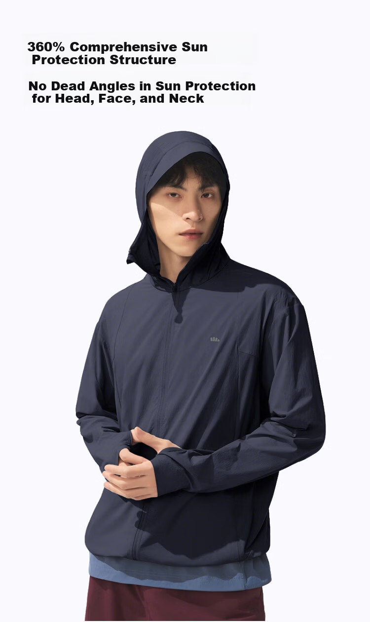 Beneunder Men's Sunscreen Jacket Thin Skin Jacket Ice Silk UV Protection Cooling Breathable Outdoor TS407 Light Coffee Gray 2XL 10