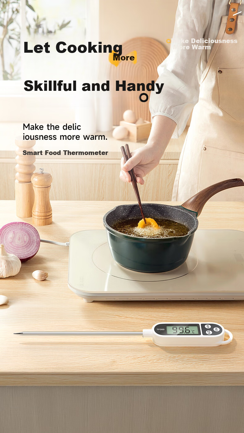 Tinghui Rapid Food Thermometer Probe Indoor Temperature Gauge Foldable Water Thermometer Milk Thermometer YZ6021 11