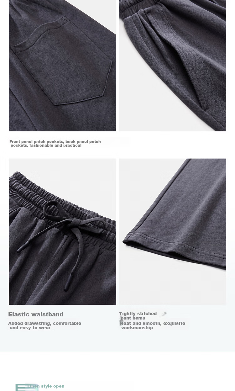 Giordano Women's 2026 Summer Pure Cotton Casual Pants with Patch Pockets Elastic Waist Knit Sweatpants 13416245 9