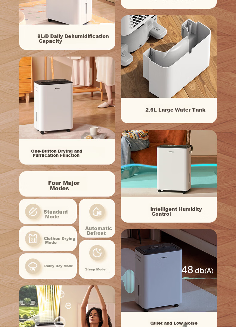 AIRPLUS AIRPLUS Dehumidifier, Humidity Absorber for Bedroom And Rental Apartments, Quiet Home Use Moisture Absorber, 12L/day, 2-20㎡ [Best Choice for Bedroom] 1