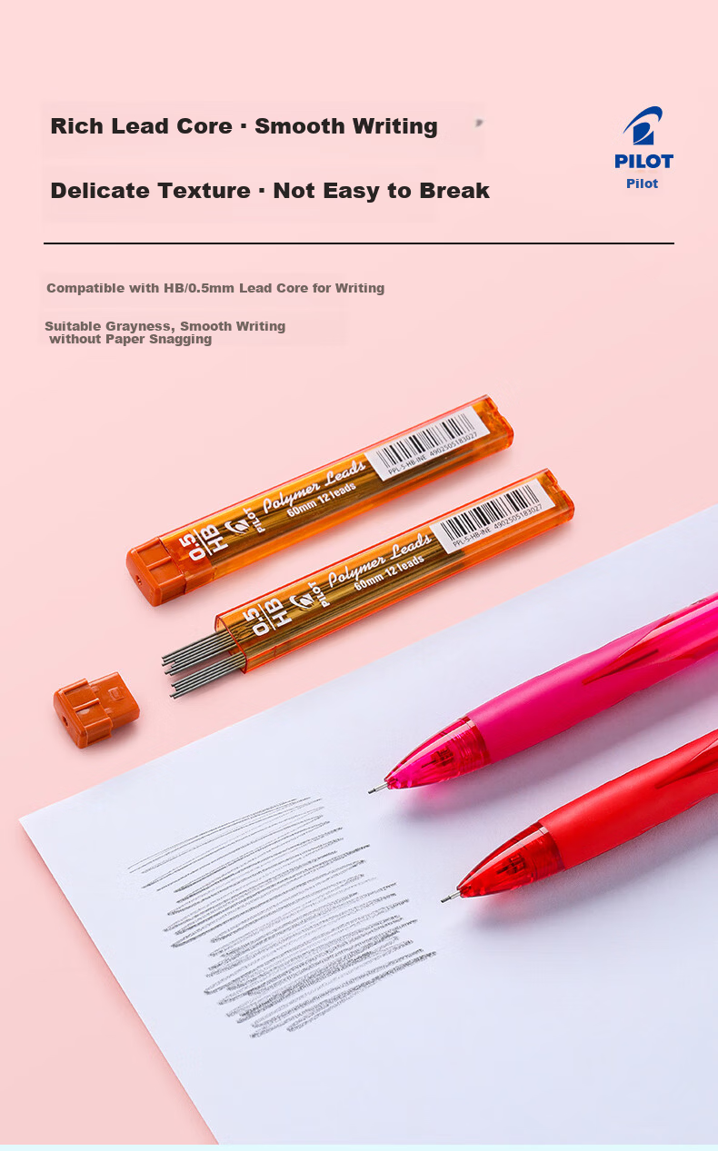 PILOT Popular Colored Automatic Pencil 0.5mm for Children Grade 1-2 with Eraser Stationery Transparent Peacock Green (Includes Lead) HRG10RCPG5 13