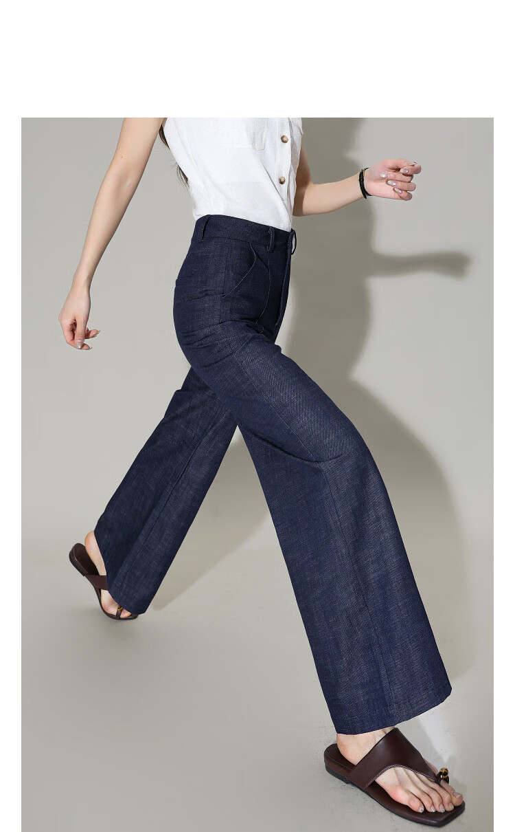 Demana Cloud Cotton Spring Nine-Point Pants Simple Straight Loose Slimming Petite Casual Pants for Women Premium Feel 4