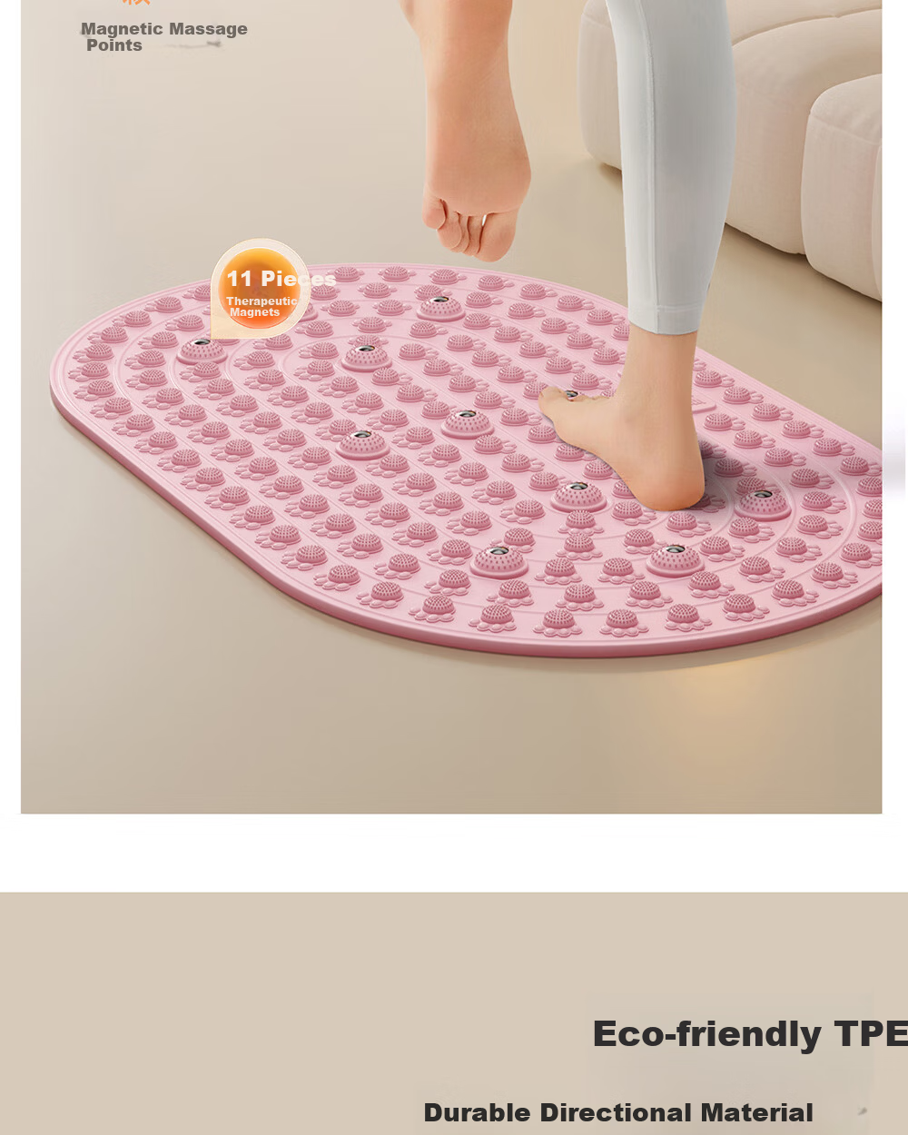 Lexi Liquid Soft Gel Acupressure Foot Massage Mat Meridian Slimming Sleep Aid Toe Pressure Board Petal Purple 6