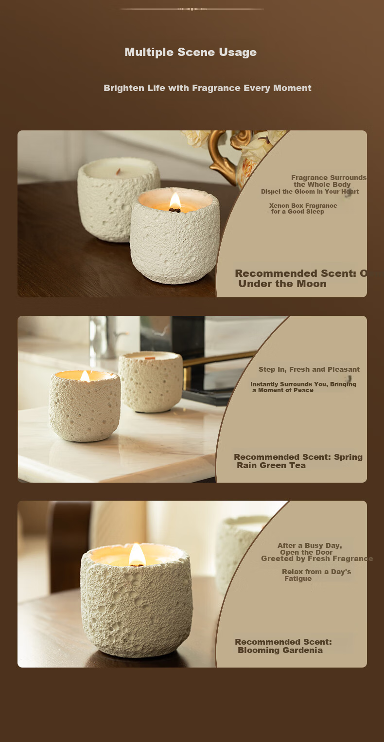 Song Dynasty Lengshan Scented Candle Long-lasting Indoor Fragrance Bedroom Aroma Niche Birthday Gift Gardenia Blossom 8