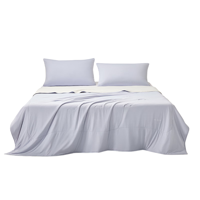 Luolai Home Textiles Class A Antibacterial Cooling Summer Quilt Ice Oxygen Deep Sleep Air Conditioning Quilt Washable Blue 150*200cm