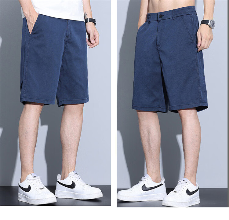 MARK FAIRWHALE Men's Ice Silk Summer Lyocell Cooling Five-Point Shorts Casual Sports Mid-Length Pants 16