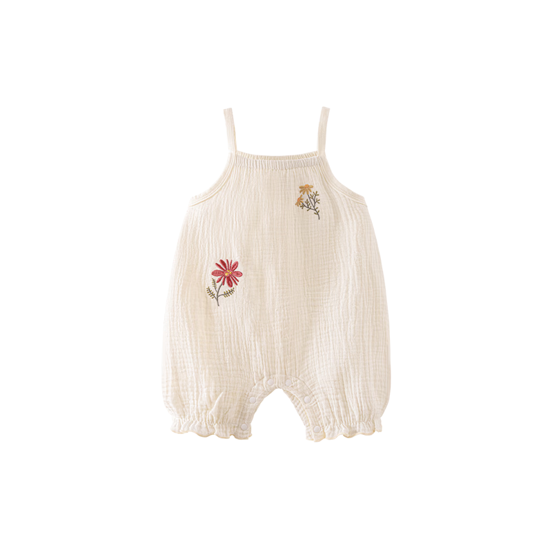 Tonglian Chuxin [Yunxi Yarn] Baby Summer Lightweight Cotton Gauze Sleeveless Romper for Girls Newborn Clothing