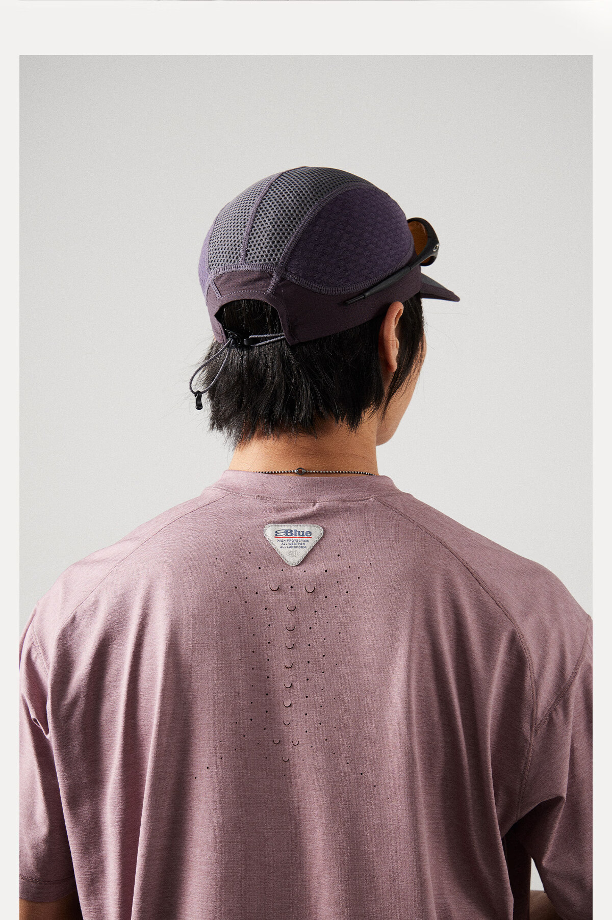 Lanqi Frog Breath Moisture-Wicking Quick-Dry Short Sleeve T-Shirt 2026 Spring Men's Breathable Outdoor Running Crew Neck T-Shirt Gray Pink S 25