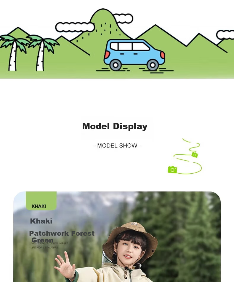 Beimei Kids Raincoat Unisex Full-Length Heavy Rainproof School Rain Poncho with Extra Large Backpack Cover for Elementary and Middle School Students 17