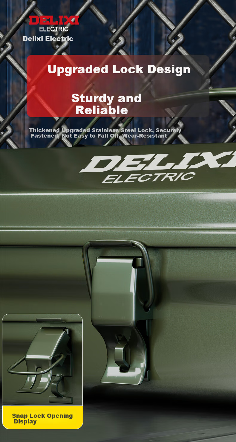 Delixi Multifunctional Household Hardware Toolbox Industrial Grade Thickened Metal Auto Repair Steel Car Storage Box 5