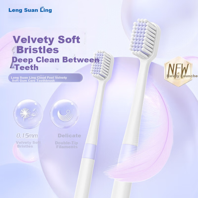 Lengsuangling Cloud Feeling Soft Bristle Toothbrush Gum Care Adult Toothbrush 10-Pack Random Colors [Recommended by Wu Lei]