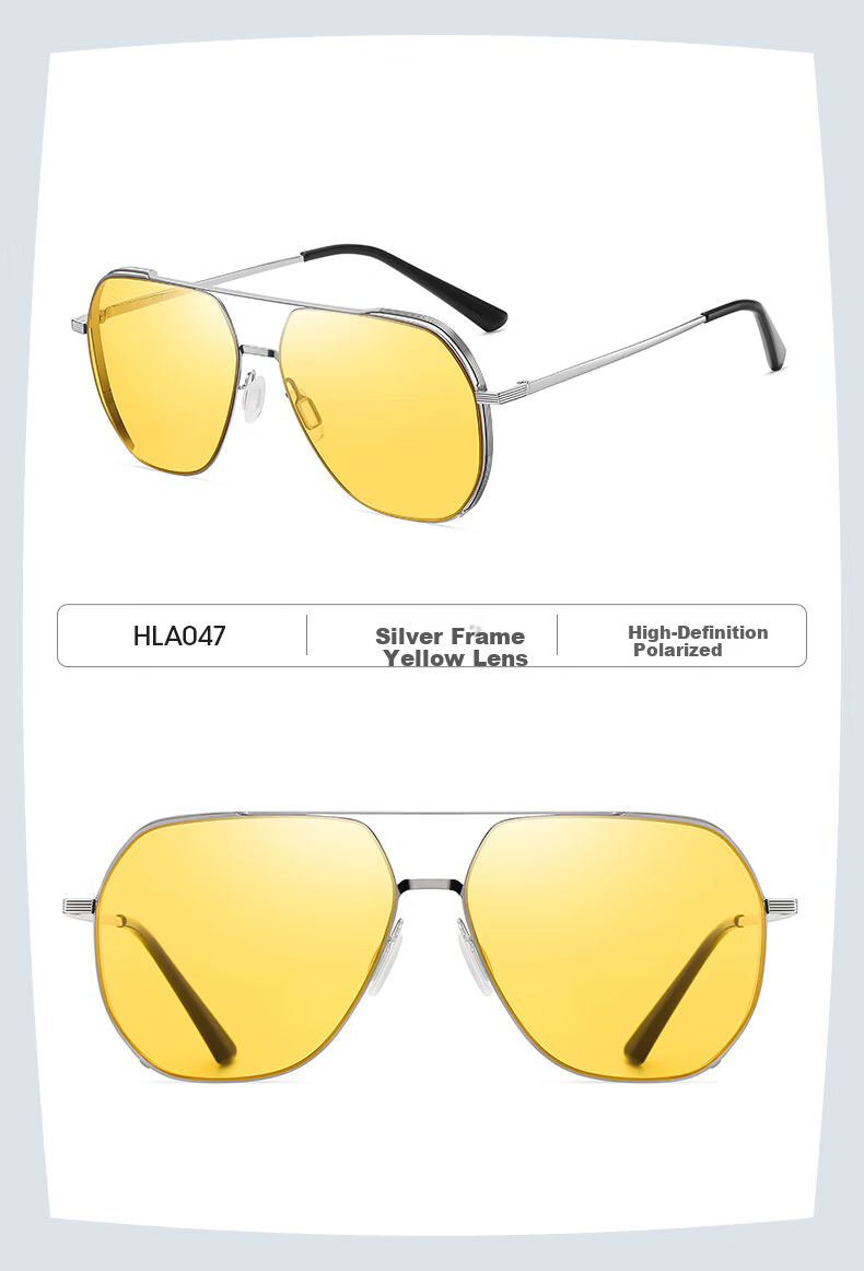 HLA Night Vision Glasses, Driving-Specific Sunglasses for Men, Day And Night Dual-Use, Photochromic Polarized Sunglasses, Night Driving Anti-Glare 16