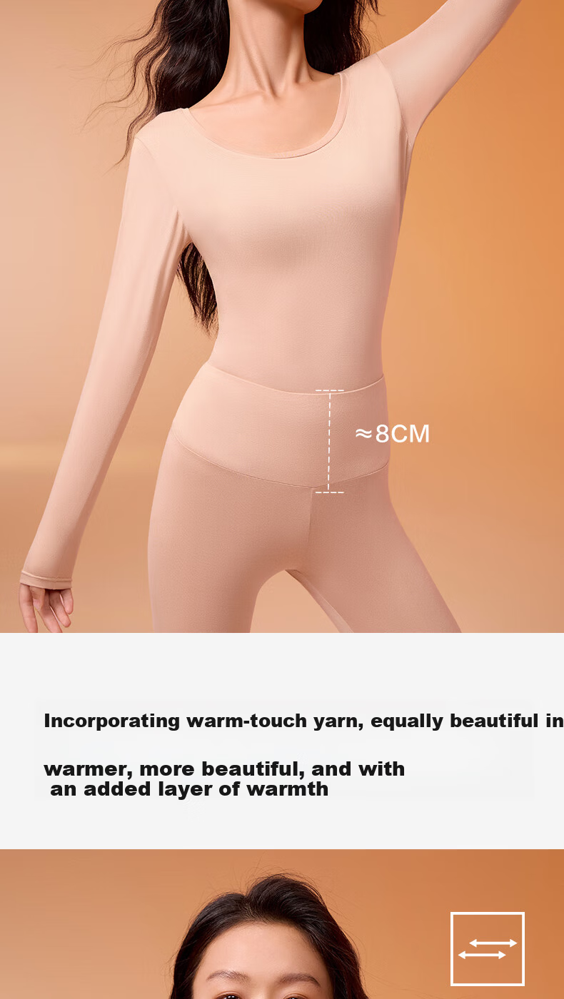 YOUKESHU Women's Thermal Underwear Set Moisturizing Coconut Oil Skin Care Seamless Slim Fit Comfortable Base Layer 11