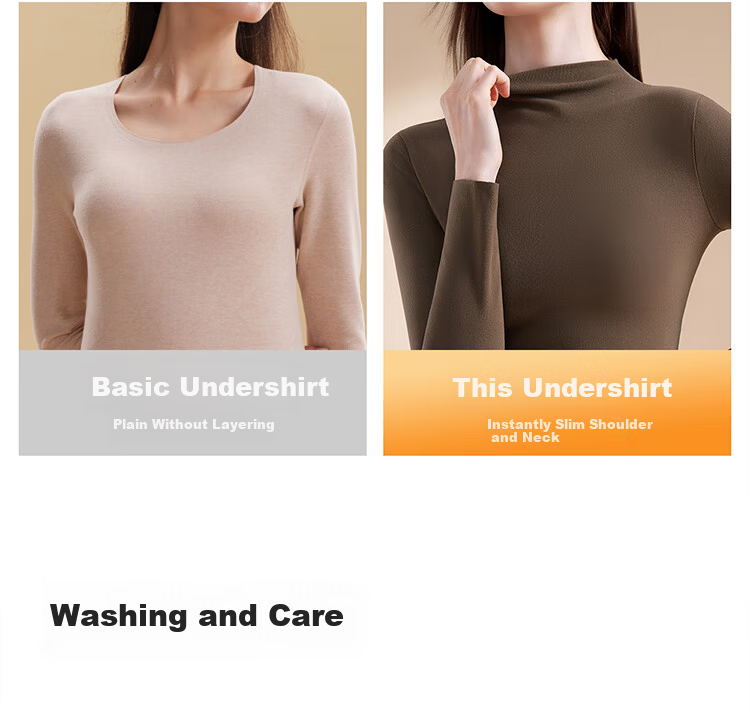 MiiOW Women's Wool Mid-Neck Base Shirt 2025 Autumn Winter Solid Color Slim Fit Long Sleeve Top 16