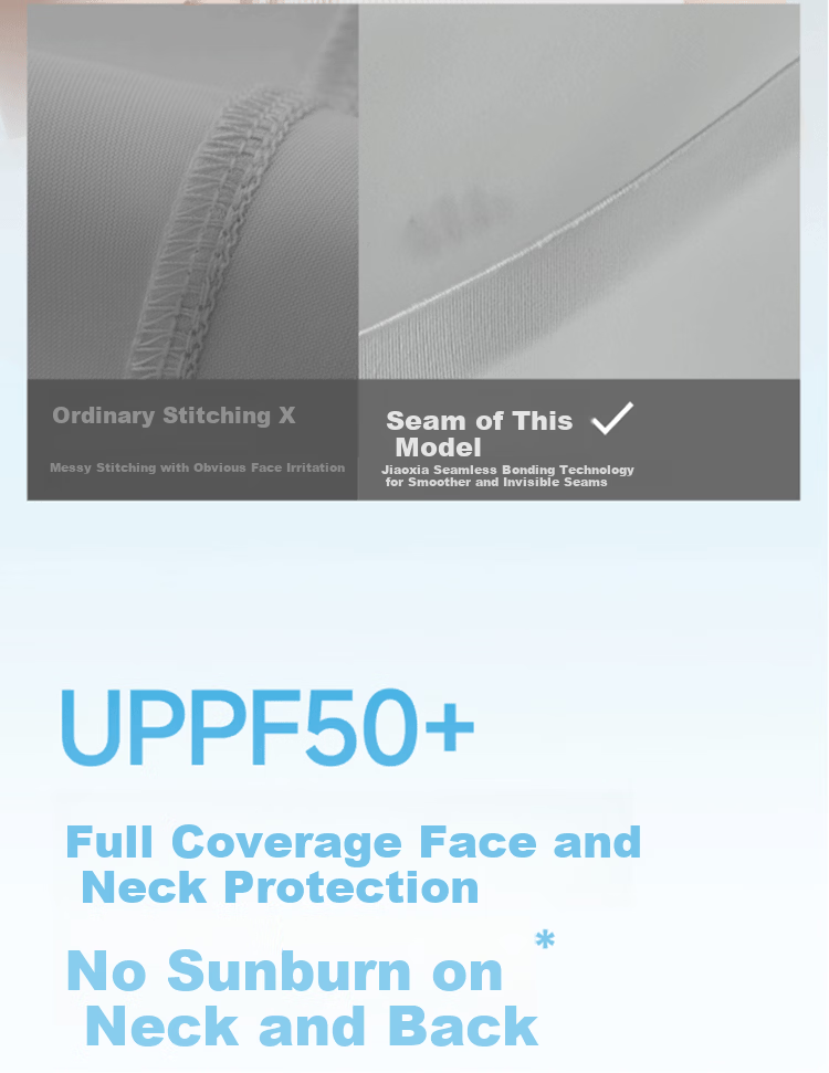 Beneunder Full Face Sunscreen Mask Extended Neck Protection Lightweight Seamless Breathable Face Bikini for Cycling 9