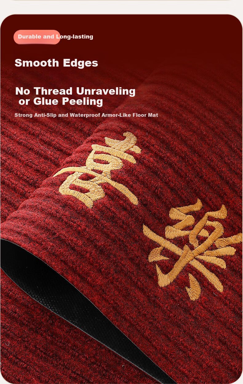 DeXi Entrance Door Mat Floor Mat High-End Elegant Doorway Carpet Safety Mat 80x120cm 18