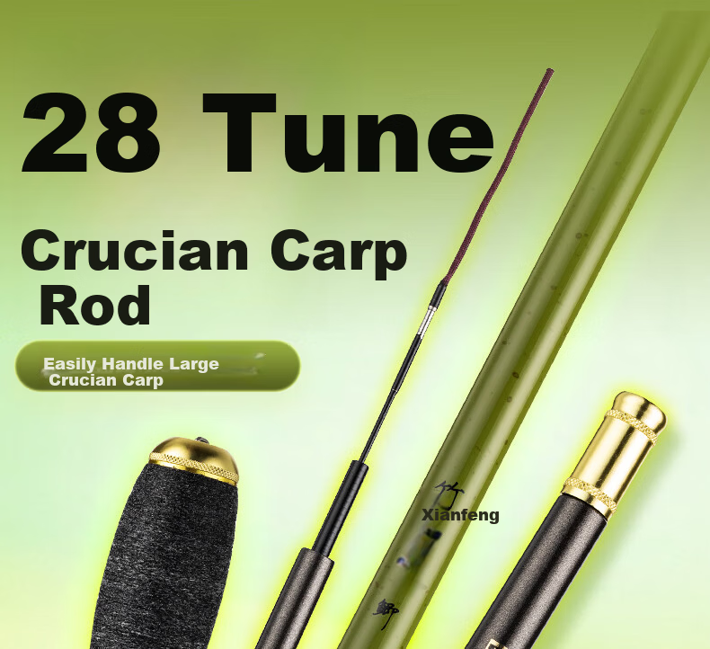 GW Bamboo Xianfeng Carbon Ultra-Light Crucian Carp Fishing Rod Hand Rod 3H28 Action 4.8m 1