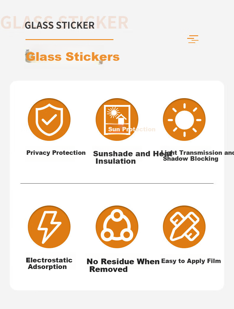 Xinuo Frosted Window Film Privacy Sticker Opaque Light-Transmitting Bathroom Door Anti-Peeping Protective Film 2