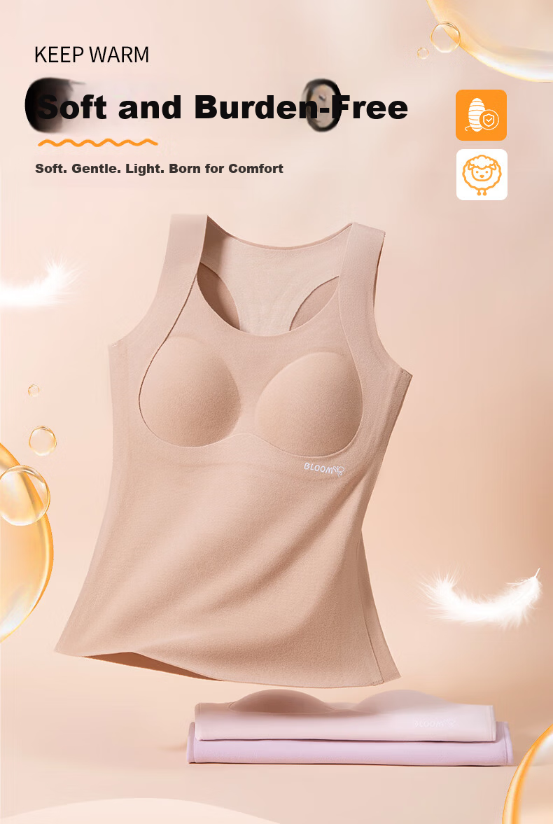 Meishianxuan Girls Thermal Vest Autumn Winter High School Student Underwear German Velvet Heating Fleece Development Bra with Chest Pads 1