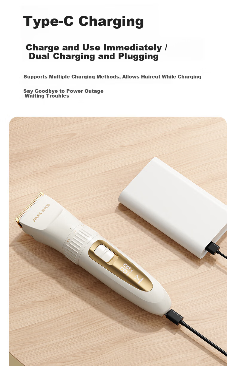 AUX Electric Hair Clipper Adult Electric Hair Trimmer Baby Haircutting Machine Home Children's Haircut Razor Gift 20