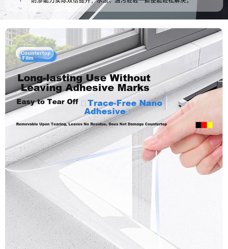 Zichen Kitchen Countertop Protective Film Mat Oil-Proof Sticker Stove Film Marble Quartz Special High-Temperature Resistant Oil-Proof Sticker 18