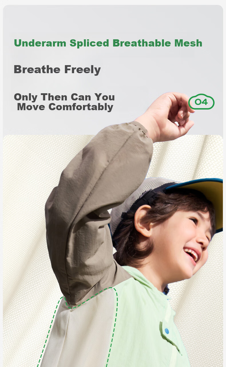 Kocotree KK Tree Kids UV Protection Breathable Skin Jacket Boys Girls Spring Summer Lightweight Coat 15