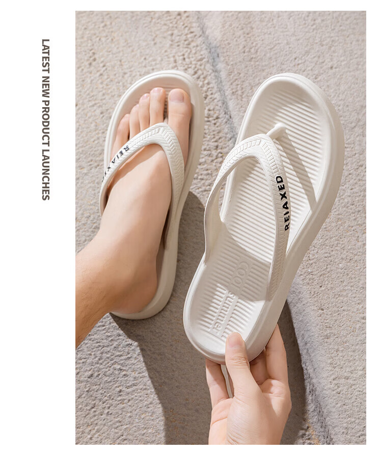 Qiumuxi Men's EVA Flip Flops Slip-Resistant Summer Beach Durable Soft Sole Portable Home Couples Sandals 4