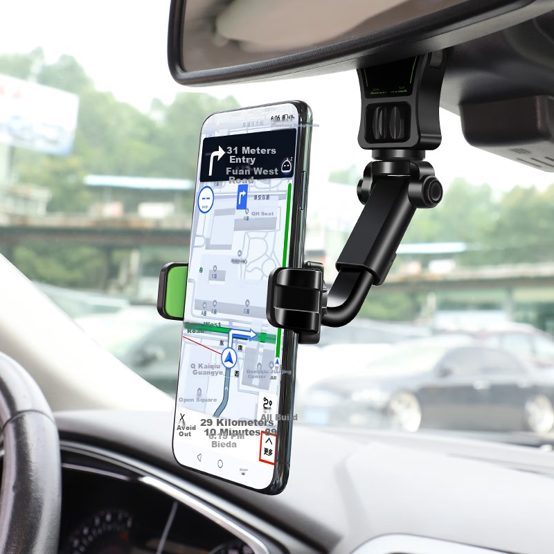 Digalun Car Phone Holder Rearview Mirror Mount Navigation Clip Compatible with Xiaomi Apple Huawei Oppo