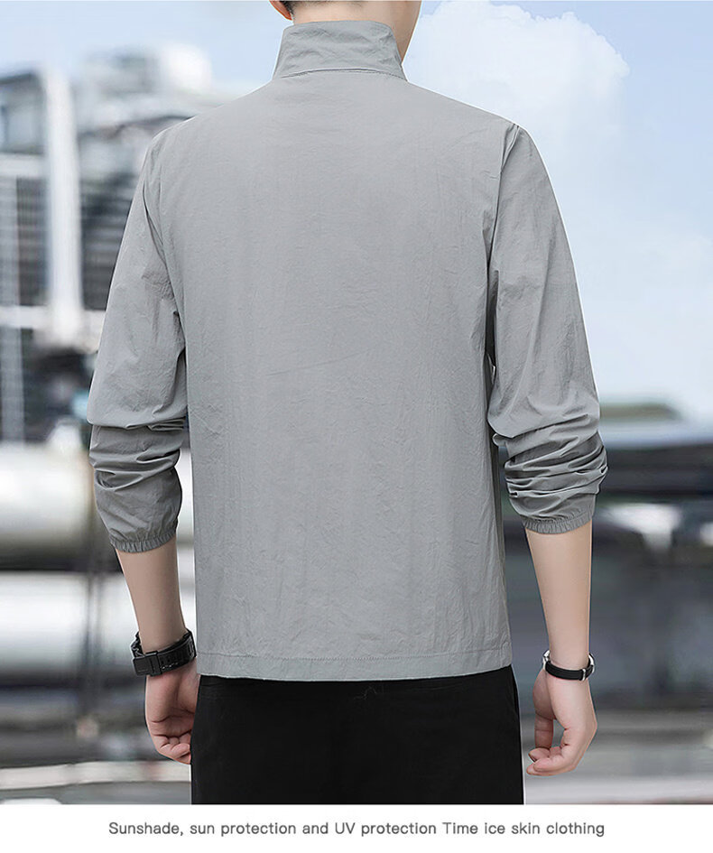 RED DRAGONFLY Men's Sunscreen Jacket Fashion Simple UPF50+ Cooling Lightweight Breathable Comfortable Versatile Skin Jacket 16