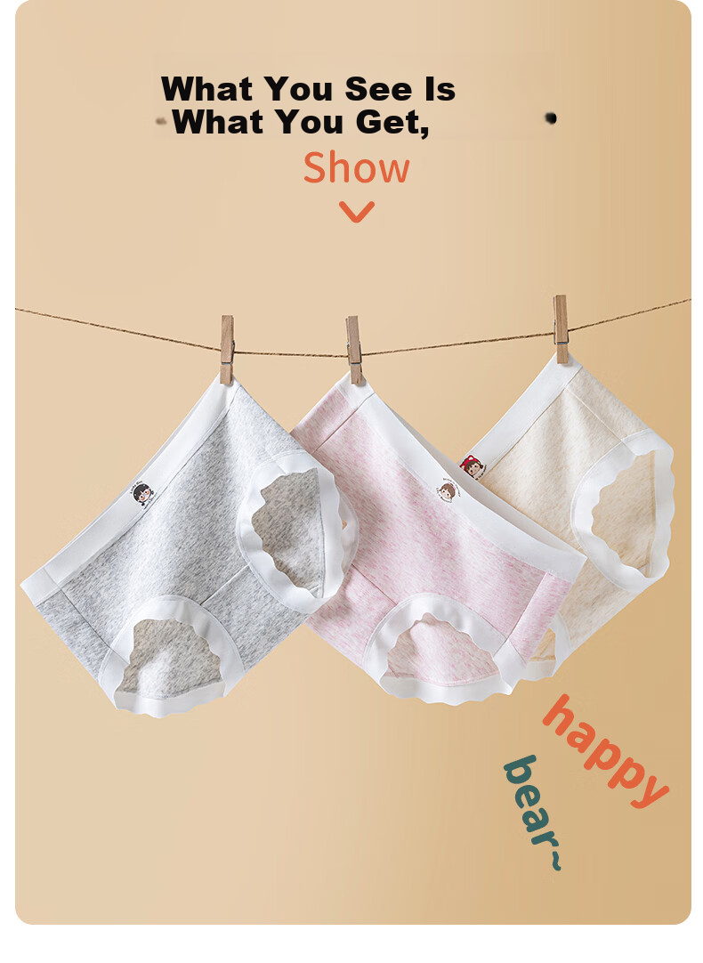 Hodo Kids Girls Cotton Briefs Triangle Shorts Soft Comfortable Mixed Colors 4-Pack Size 140 10
