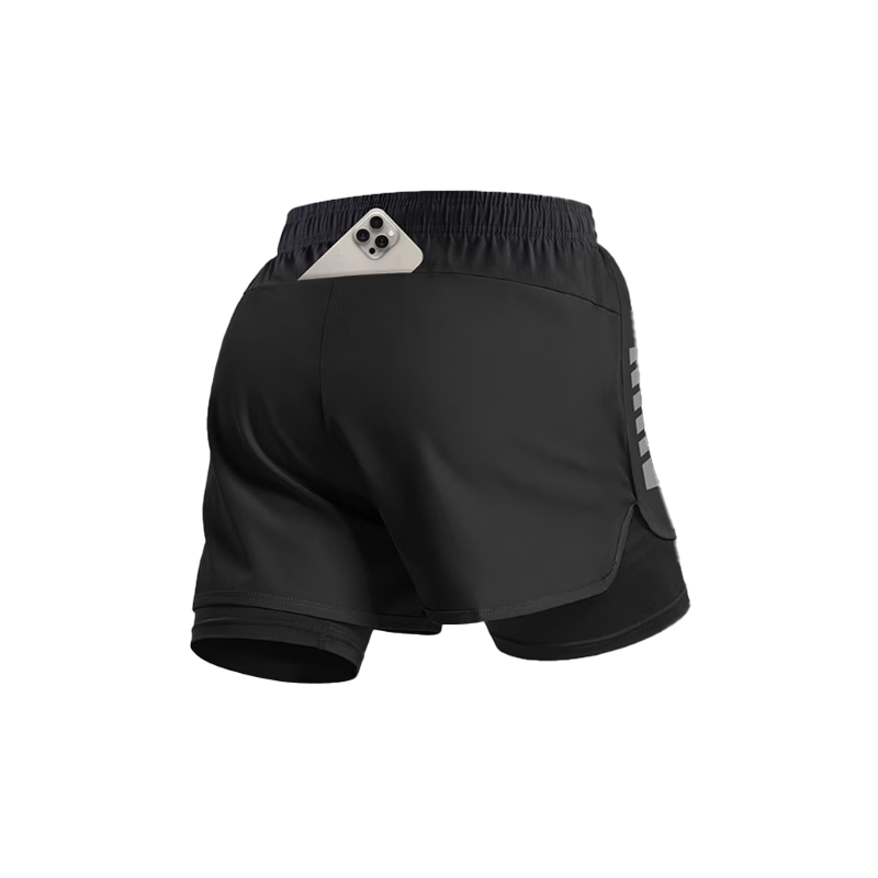 VICTORIATOURIST Men's Running Shorts with Sports Lining, Three-Quarter Length Track Pants, Indoor Professional Marathon Quick-Dry Two-In Fitness Shorts