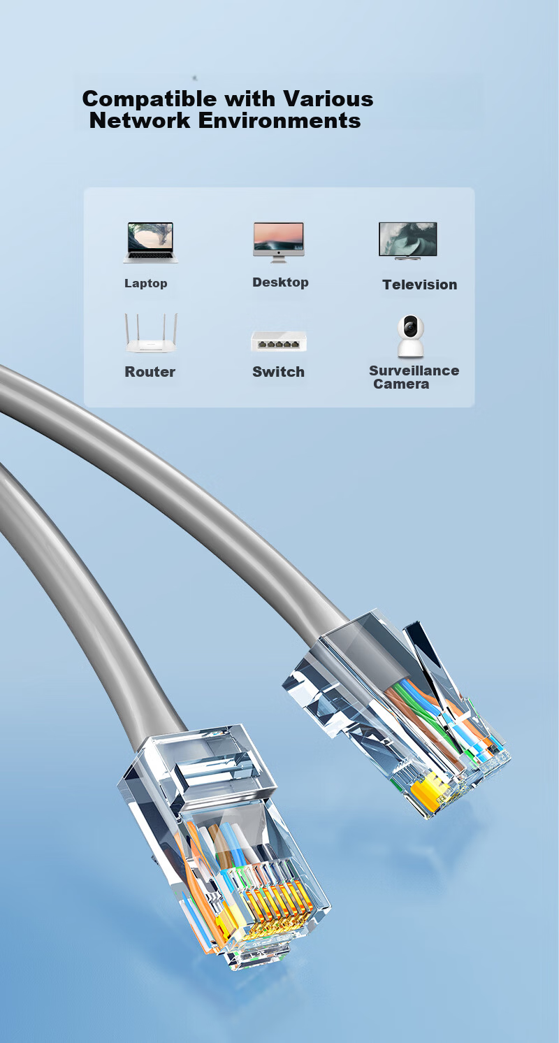 Sanze Cat5e Unshielded Ethernet Cable 0.50±0.008mm Pure Copper Core Gigabit Network Cable for Engineering Home Network Monitoring POE Wiring 200m SZ-5200A 14