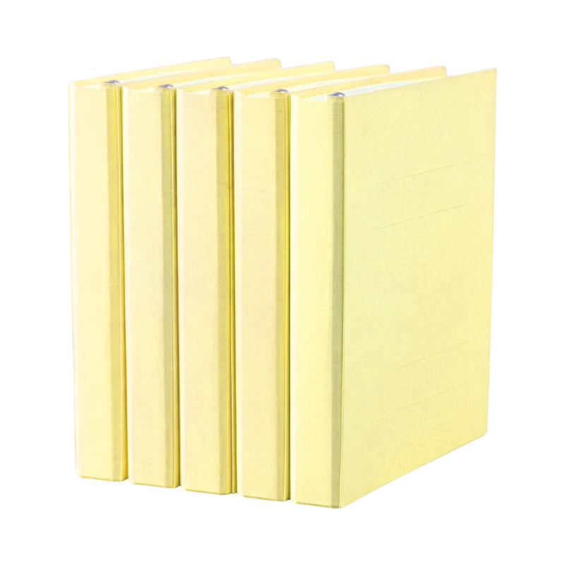 MAKINO Student Office Ruler File Folder with Extendable Paper Clips, Large Capacity Document Organizer for Exam Papers And Research Materials, A4 Yellow, Pack of 5