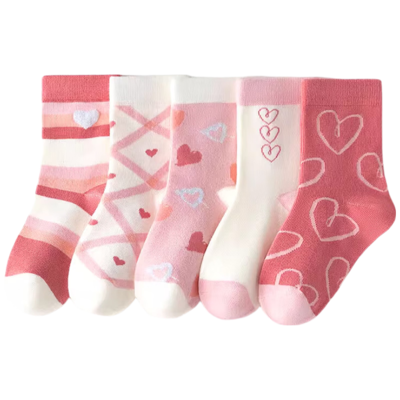 Mianqixiong Children's Socks, Spring And Autumn Style, Pure Cotton Mid-Calf Socks, Girls' Baby Autumn Class A Children's Socks, Girls' Autumn And Winter Cotton Socks for Baby Girls