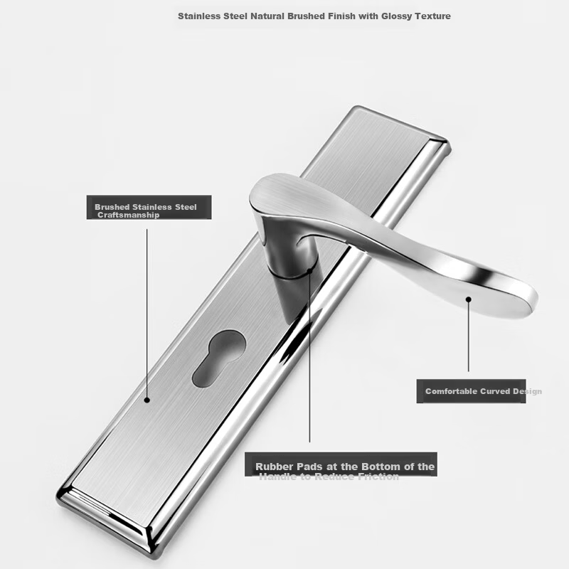 Chugong Universal Household Door Lock Bedroom Door Handle Indoor Wooden Door Lock Adjustable No Drilling Required 24 Handle 5