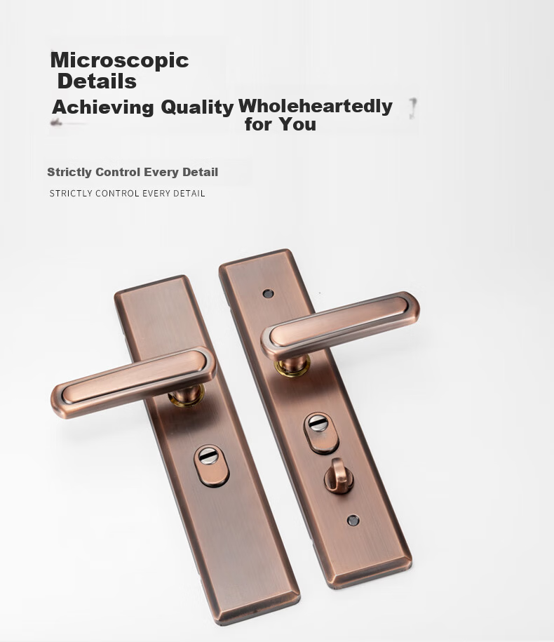 Chugong Door Handle Anti-theft Door Lock Pull Handle Pry-resistant Entry Door Lock Handle Red Bronze (Excluding Lock Body and Cylinder) 2