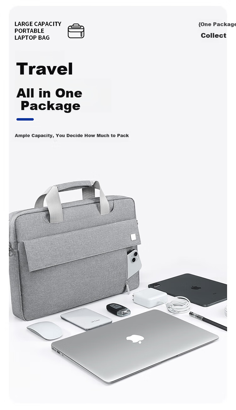 Biyoumei Laptop Bag 14 Inch Briefcase Thickened Inner Sleeve for Huawei HP Lenovo 5