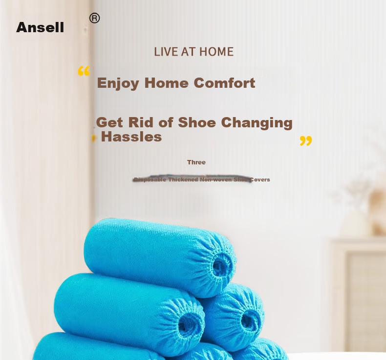 Ansell Disposable Shoe Covers (100 pcs) Non-woven Thickened Dustproof Shoe Covers 39938 1