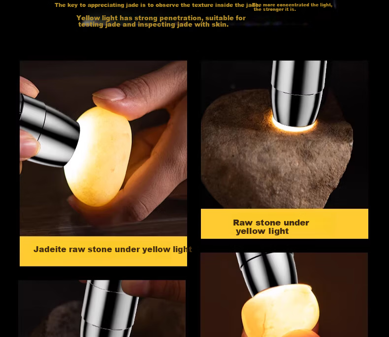 AUX Jade Identification Flashlight Strong Light Cat Ringworm Detection Jewelry Jadeite Professional 365nm UV Lamp for Collectibles 23