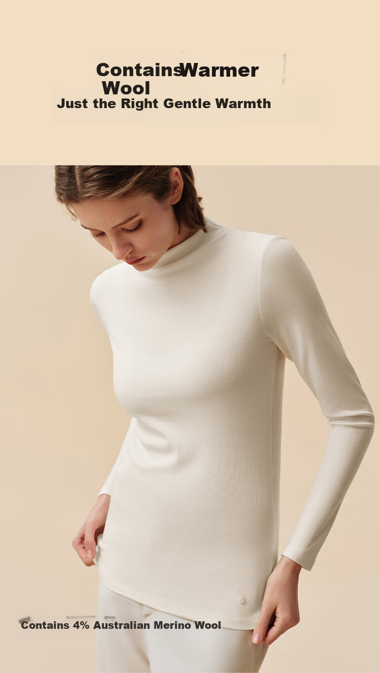 Ubras Yu Shuxin Style Down and Silk Blend Wool Base Layer Women's Early Spring Hazelnut Mousse M 1