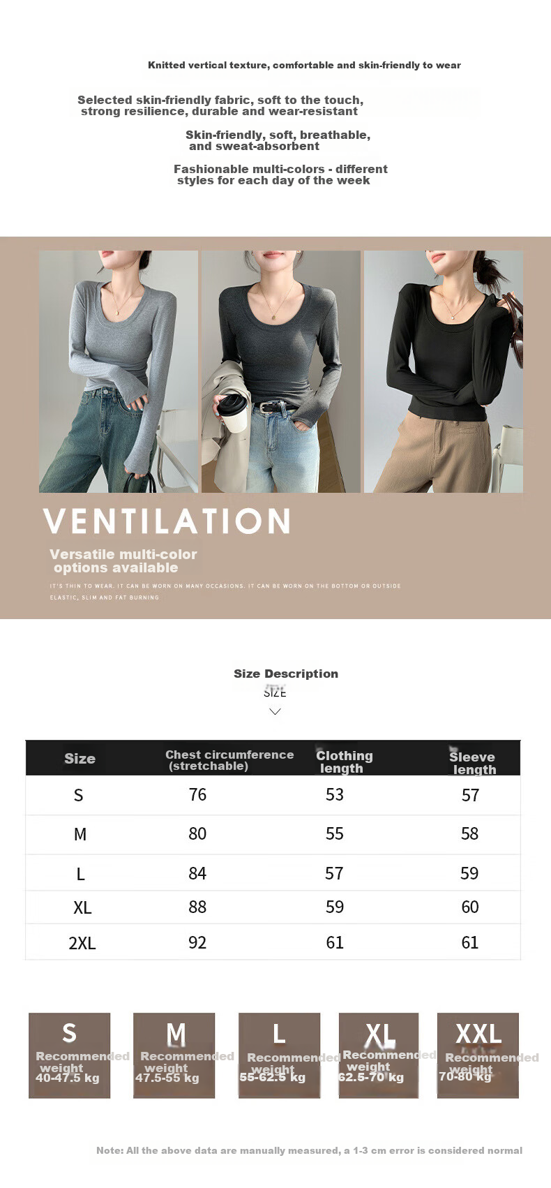 Langsha Women's Round Neck Base Shirt Spring New 2026 Slim Fit Solid Color Long Sleeve T-Shirt Top 5