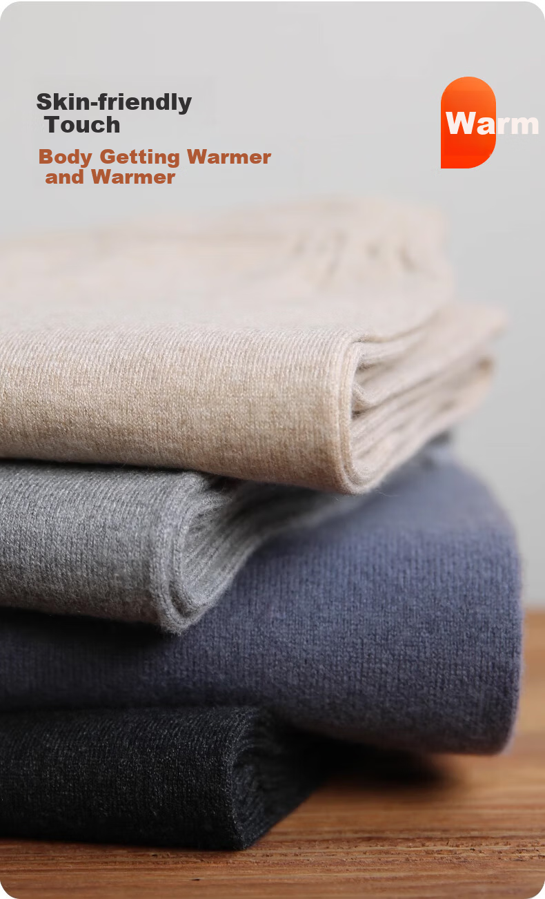 Mengyangwang Women's Thin Wool Pants Slim Fit Warm Leggings High Waist Outerwear Suitable Autumn Winter Thermal Underwear 8