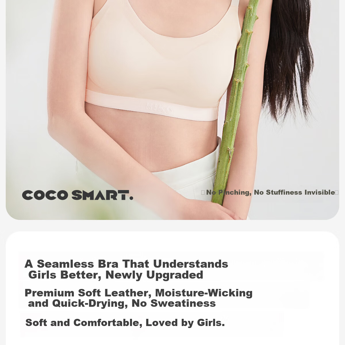 COCO SMART Underwear for Girls 12-16 Years Old, Teen Camisole Vest, Youth Stage Two High School Sports Bra 3