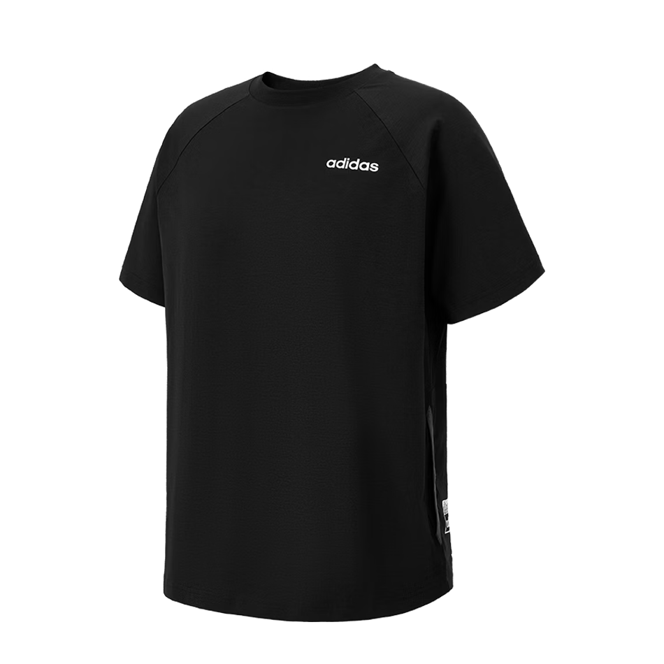 Adidas Trendy Sports Comfortable Pullover Crew Neck Fashionable Summer Breathable T-Shirt Short Sleeve JI6018 Black XL