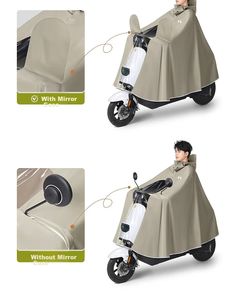 Beimei Extra Large Thickened Long Electric Vehicle Raincoat Full Body Windproof Heavy Rainproof Unisex Single Adult Battery Motorcycle Rain Poncho 6